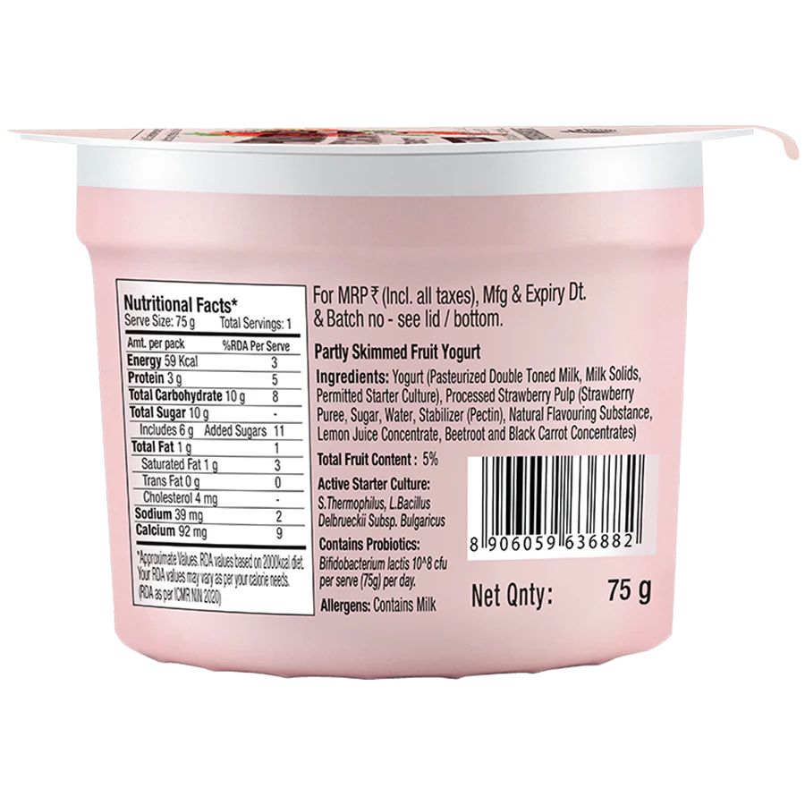fruit yogurt, strawberry - Image 4
