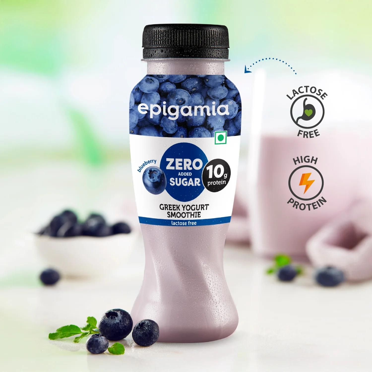 zero added sugar greek yogurt smoothies, blueberry - Image 3
